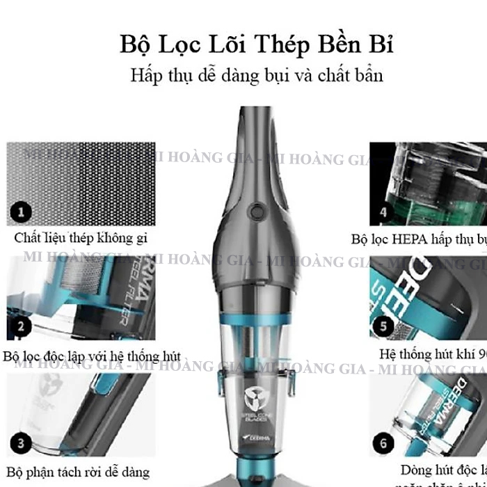 Máy hút bụi cầm tay Deerma Vacuum Cleaner DX900 - Hàng chính hãng