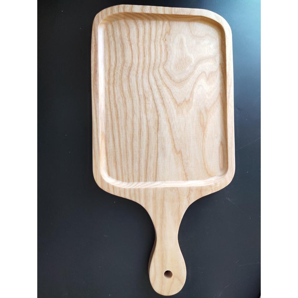 Khay Gỗ Tần Bì Vuông Cỡ Chiều Dài Tổng 40cm Làm Pizza Làm Bánh