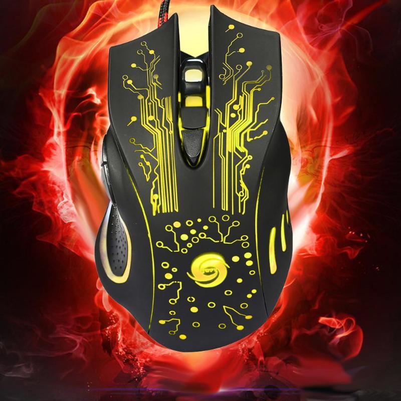 Chuột Chơi Game Có Dây Cổng USB Chuột Chơi Game 3200DPI 6 Nút Quang Chuyên Nghiệp Pro Chuột Game Thủ Máy Tính Chuột Cho Máy Tính laptop Chơi Game