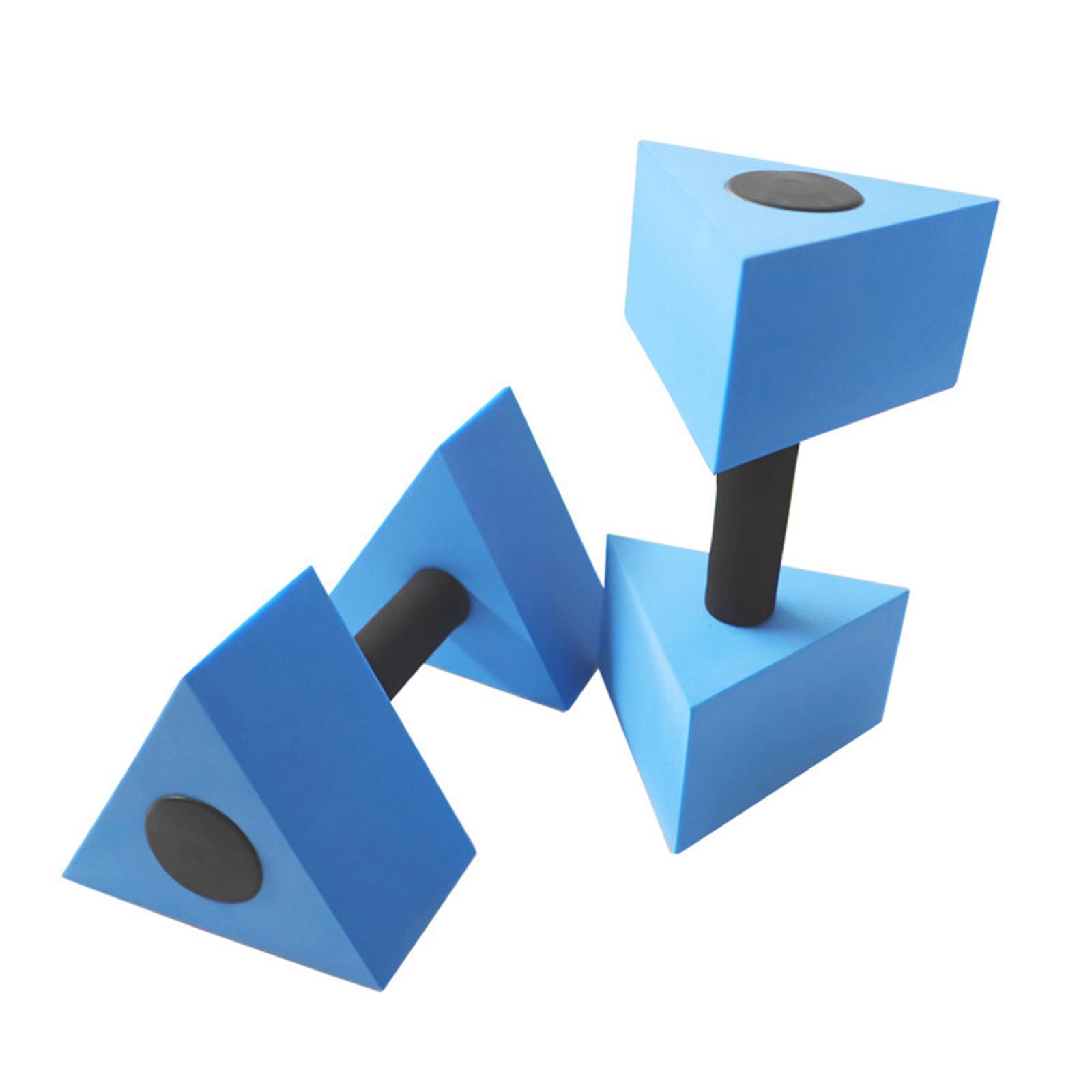 Aquatic Dumbbell Triangle Water Dumbbells EVA Aquatic Exercise Dumbbells High Buoyancy Swimming Barbell Hand Bar for Water Aerobics Workouts