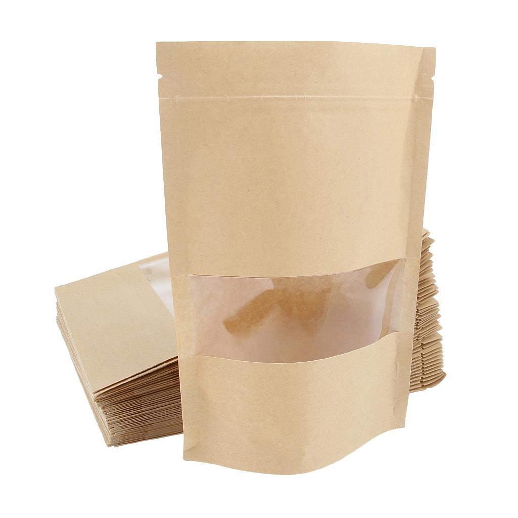2x Kraft Food Paper Bag Art Lab Tool Material Work