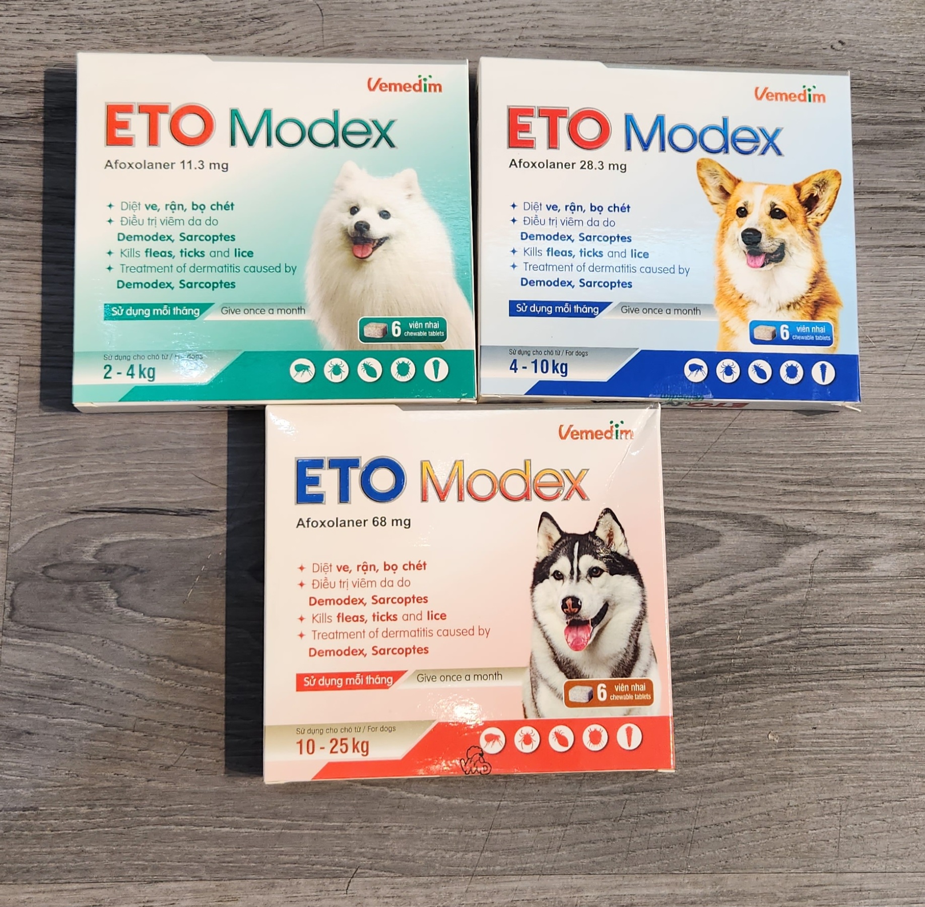 Viên Nhai ETO MODEX | Diệt Ve Rận, Bọ Chét, Ghẻ Demodex cho Chó