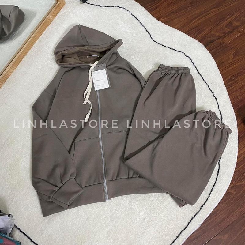 SET BỘ NỈ THU ĐÔNG KHOÁ NHIỀU MÀU SET BỘ ÁO HOODIE QUẦN NỈ - SET BỘ MÙA ĐÔNG DÀY DẶN (ảnh thật + video shop quay