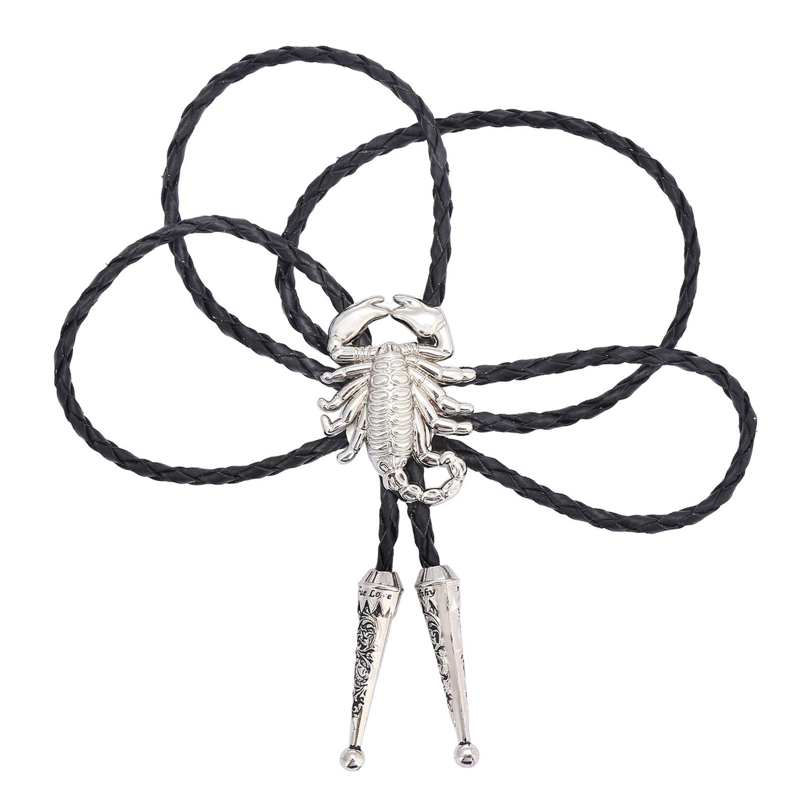 2 pieces Bolo Tie Necklace Pendant Vintage Style Adjustable for Men Women
