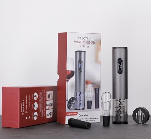 Set quà mở rượu vang bằng điện 4 món (Dụng cụ mở rượu vang sử dụng pin) SUNWAY