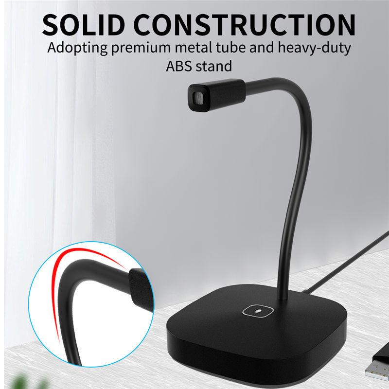 Micrô ngưng tụ microfono có thể điều chỉnh có dây USB cho máy tính PC YouTube Podcast Micro Màu sắc: Đen