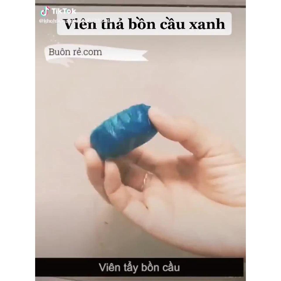 Viên tẩy bồn cầu diệt khuẩn khử mùi - Viên thả bồn cầu thế hệ mới tẩy sạch vệ sinh bám bẩn, gói 10 viên