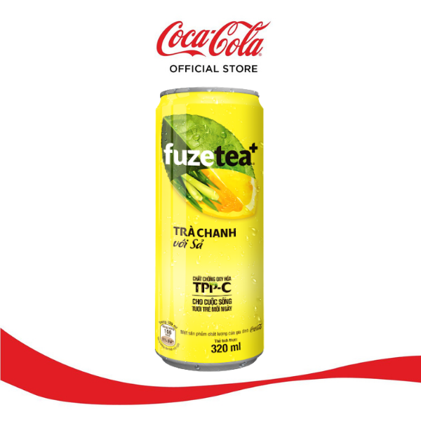 Thùng 24 lon Trà Chanh Với Sả Fuzetea 320mlx24 Sale 4.4 Coca-Cola Official Store