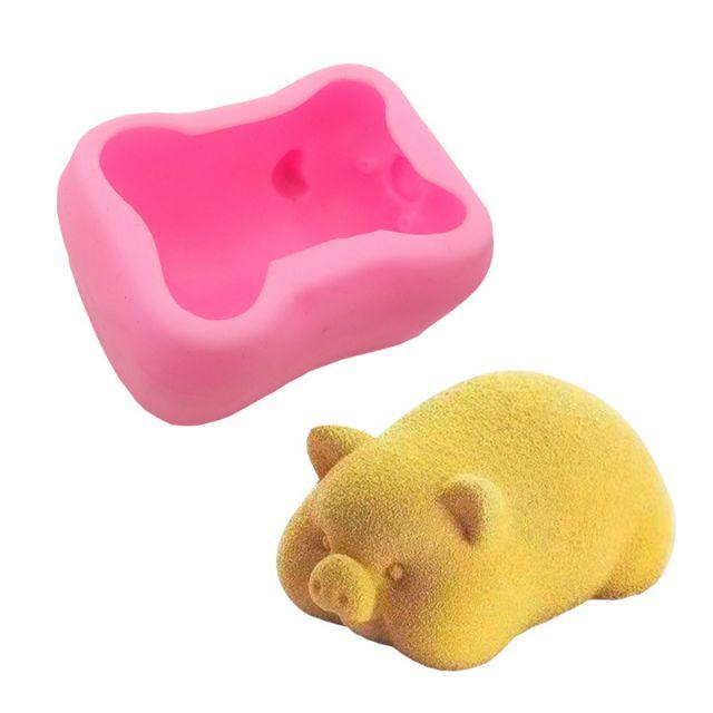 Khuôn silicone 4D Heo nằm 2 mã HK1U8H