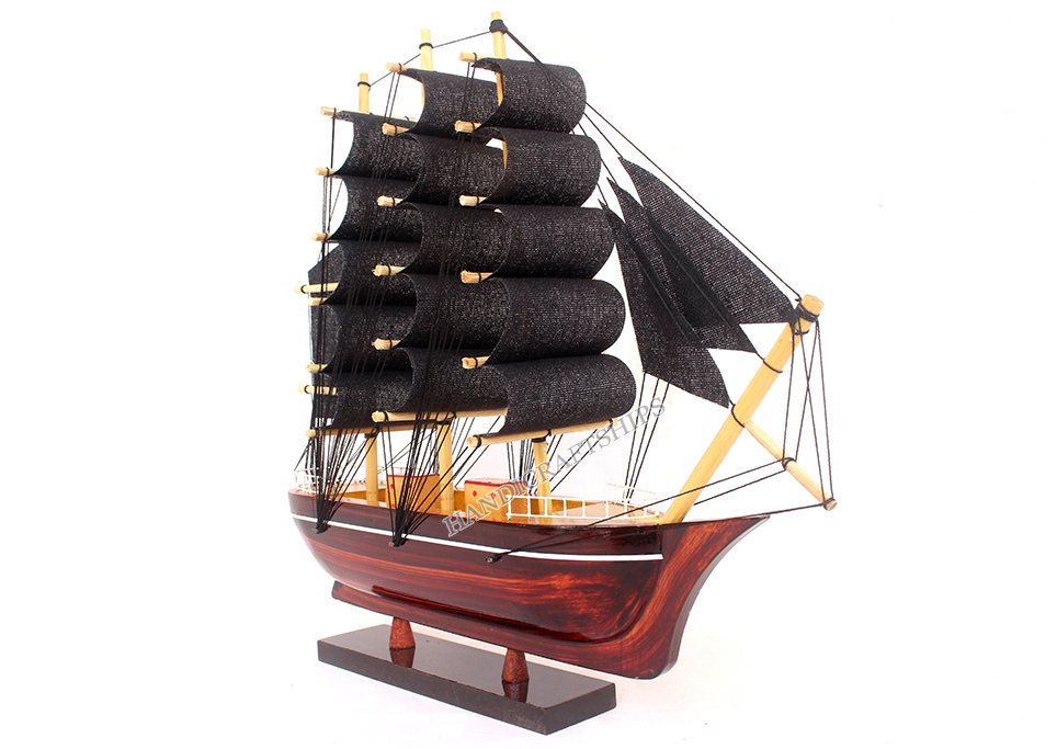 Combo 2 thuyền buồm mô hình 25cm&20cm màu đen - hỗ trợ ship