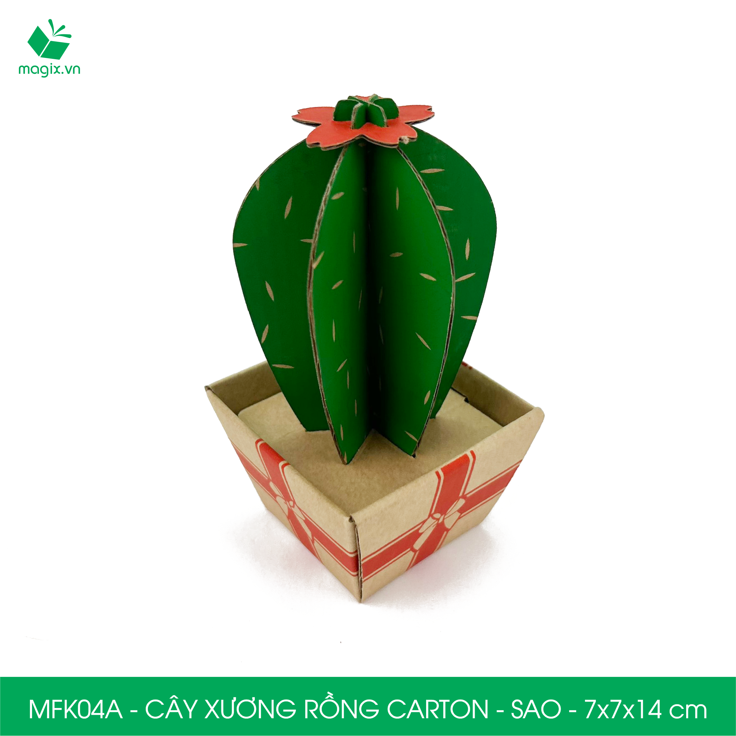 MFK04 - Cây xương rồng lắp ráp bằng giấy carton để bàn trang trí, bộ xếp hình sáng tạo - Nhiều mẫu