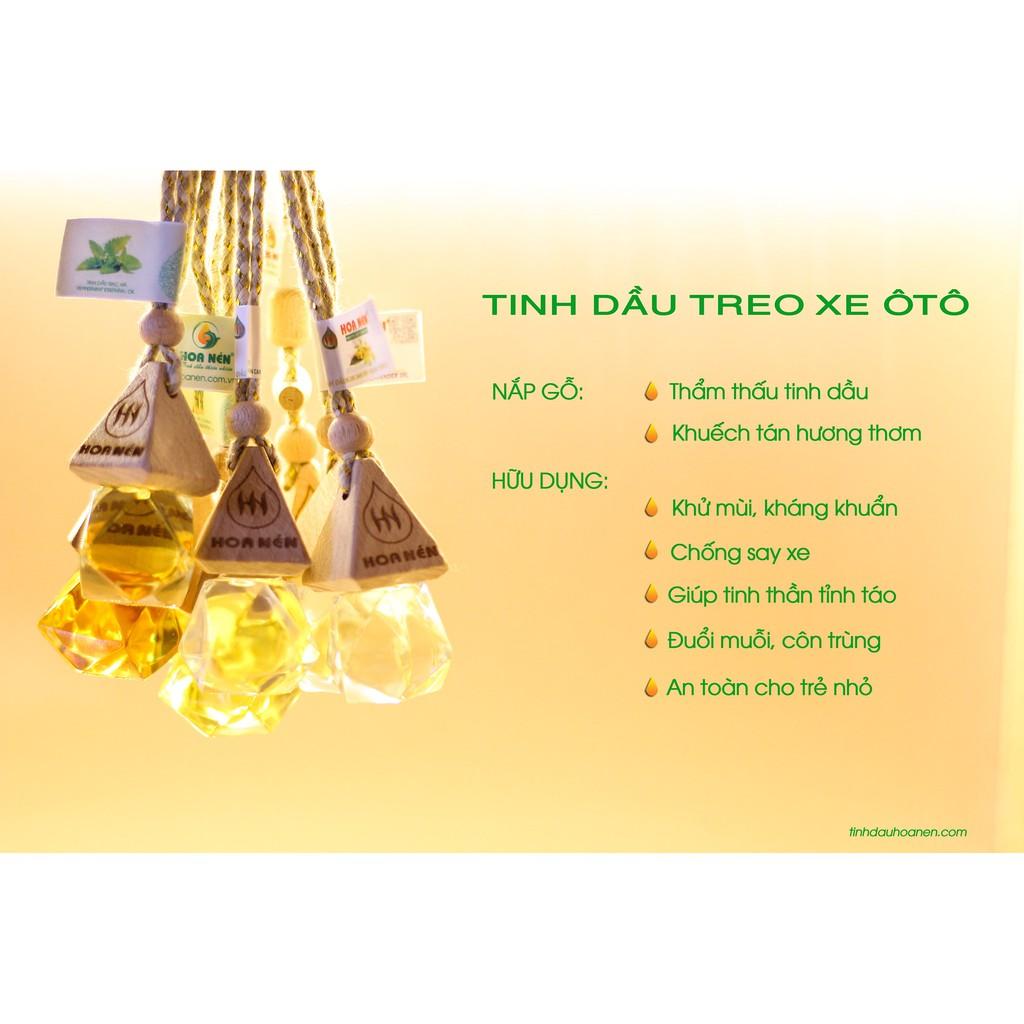 Tinh dầu treo Bạc hà nguyên chất - Hoa Nén - Vegan - Khử mùi, chống say xe, tăng tập trung.