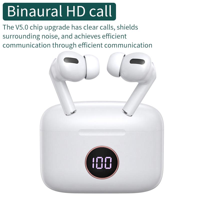 Cho Airpoddings Pro 3 Tai Nghe Không Dây Bluetooth Tai Nghe TWS Điều Khiển Cảm Ứng Thể Thao Tai Nghe 300MAh Sạc Hộp Cho Apple Android