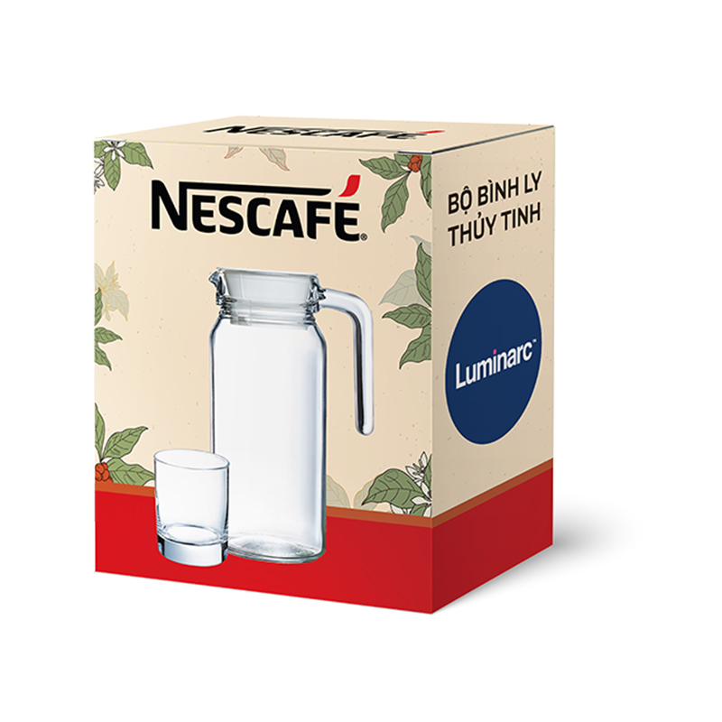 [Tặng Bộ bình ly Lumiarc 750ml & 200ml NESCAFE] Combo 4 Hộp Cà phê sữa NESCAFÉ (Hộp 10 gói x 24 g)