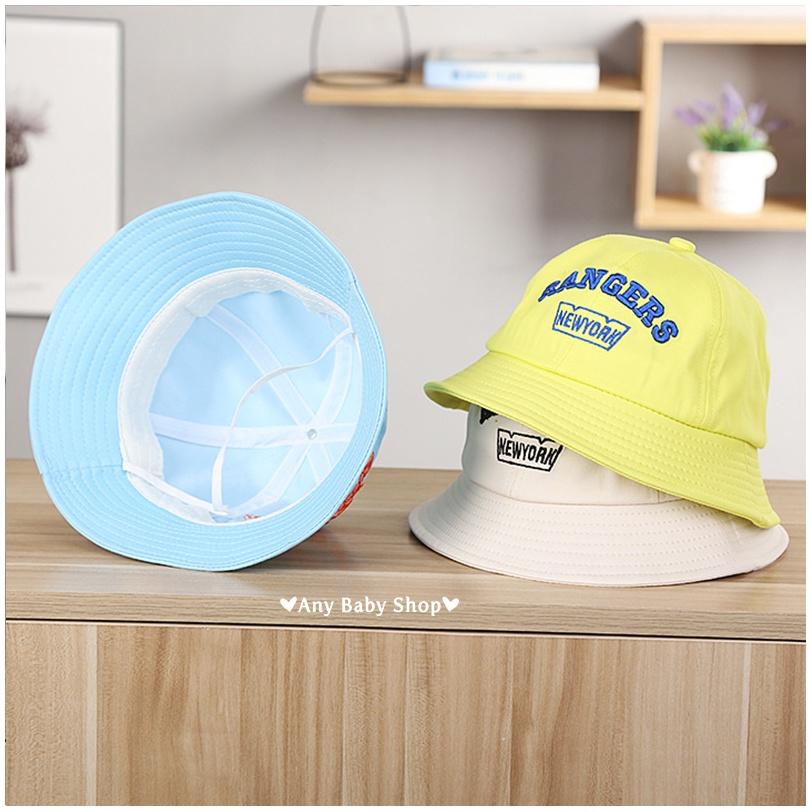 Mũ nón rộng vành Bucket thời trang in chữ Rangers Newyork cho bé trai và bé gái nhiều màu siêu cute