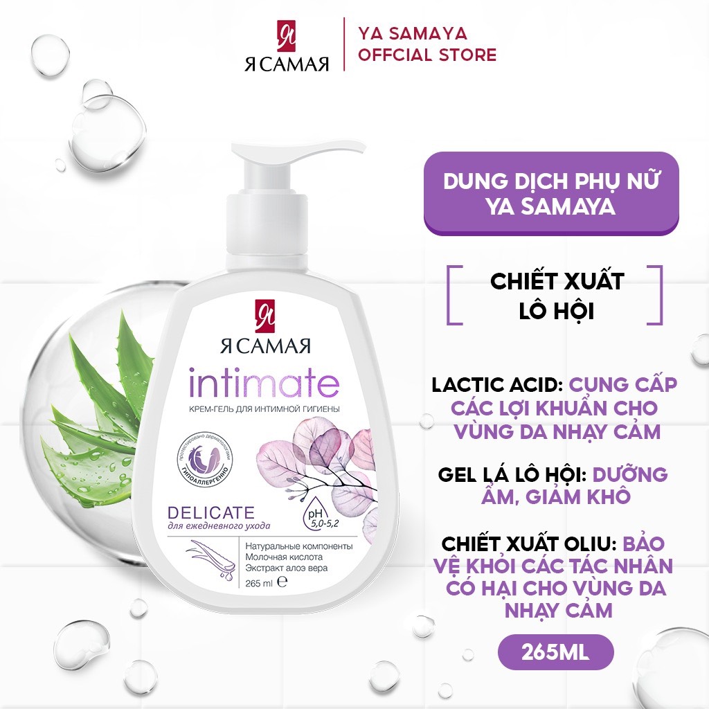 Dung dịch vệ sinh phụ nữ YA SAMAYA R Intimate 265ml - làm sạch dưỡng ẩm