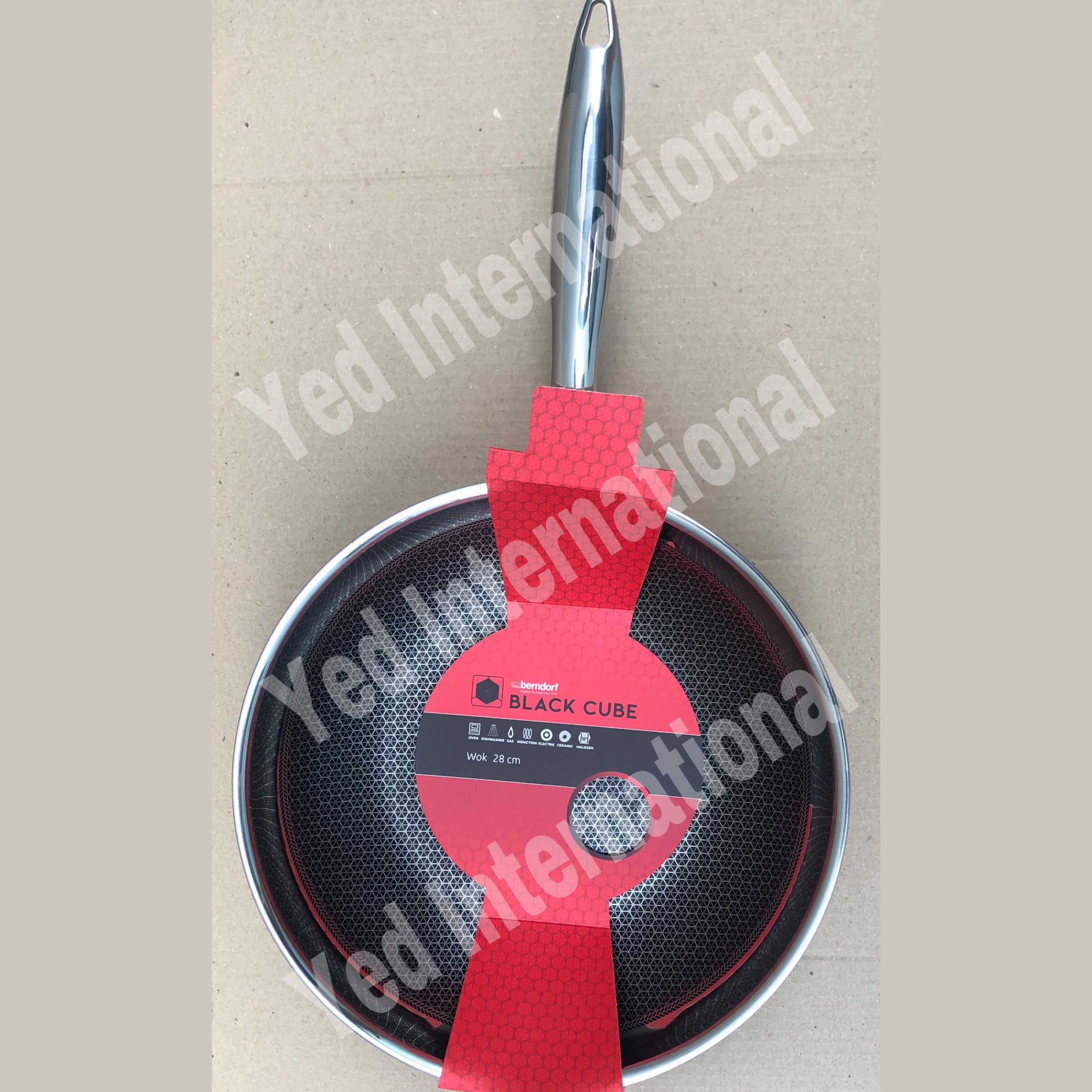 Chảo Chống Dính Inox 304 Cao Cấp Sâu Lòng Công Nghệ BlackCube Thương Hiệu Berndorf Nonstick STainless Steel Fry Wok