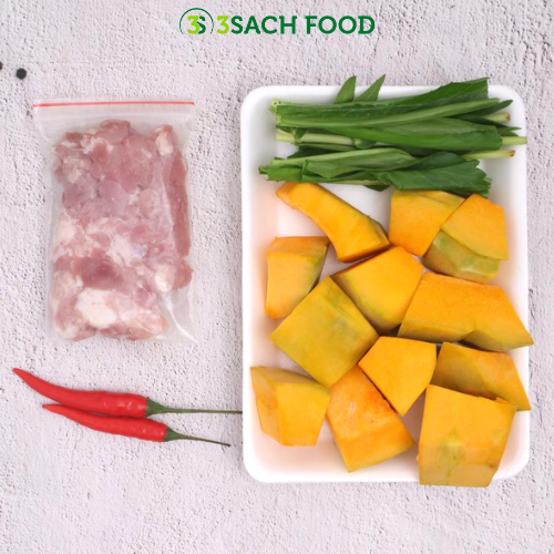Canh Bí Đỏ Thịt Bằm 3S