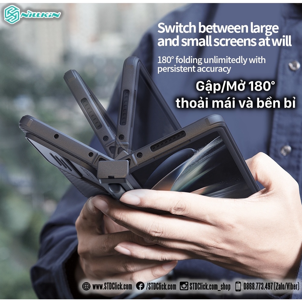ỐP LƯNG DÀNH CHO ĐIỆN THOẠI SAMSUNG Z FOLD 4 5G NILLKIN CAMSHIELD PRO BẢO VỆ CAMERA KÈM KHAY BÚT