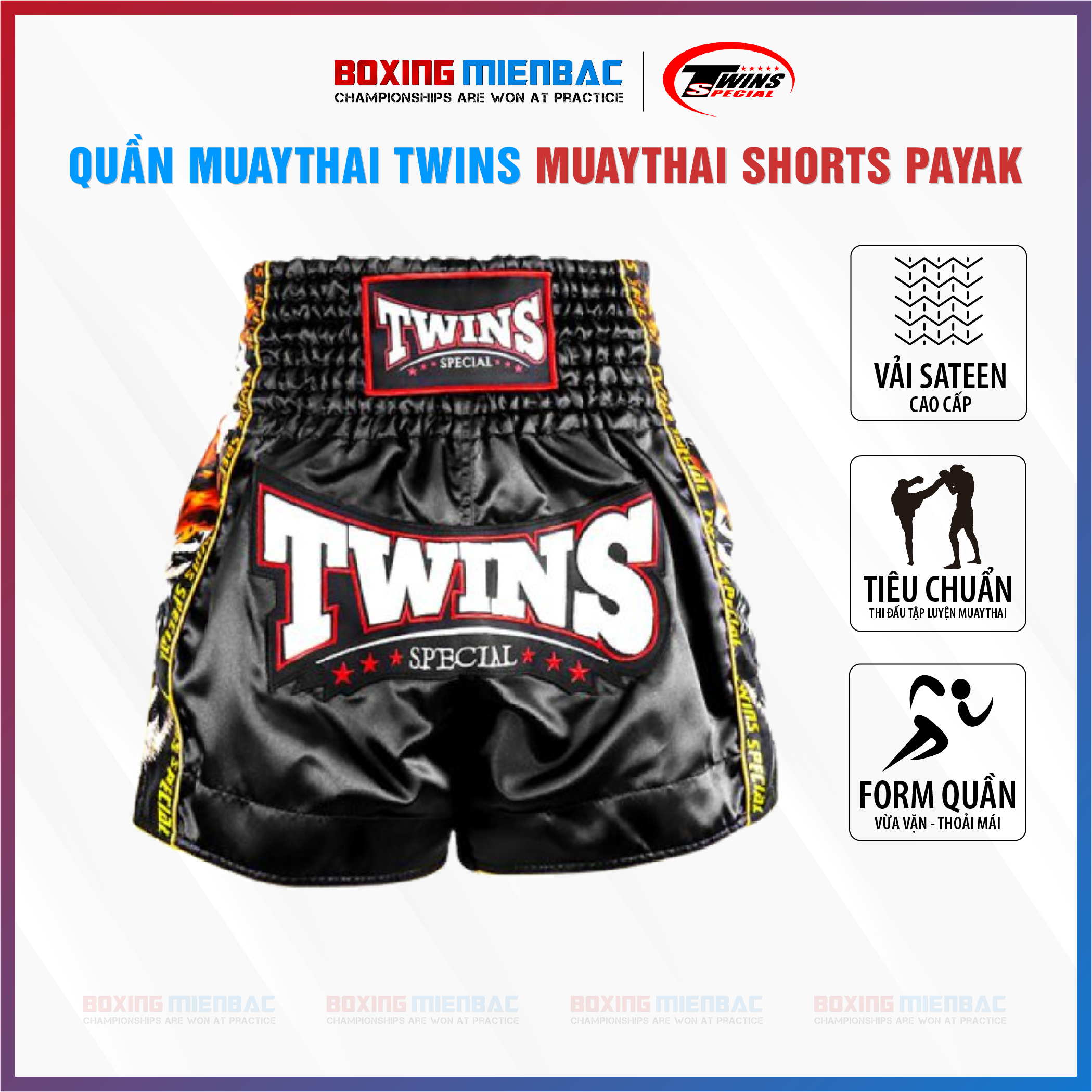 Quần MuayThai Twins Payak Cao Cấp - Muay Thai Twins Short