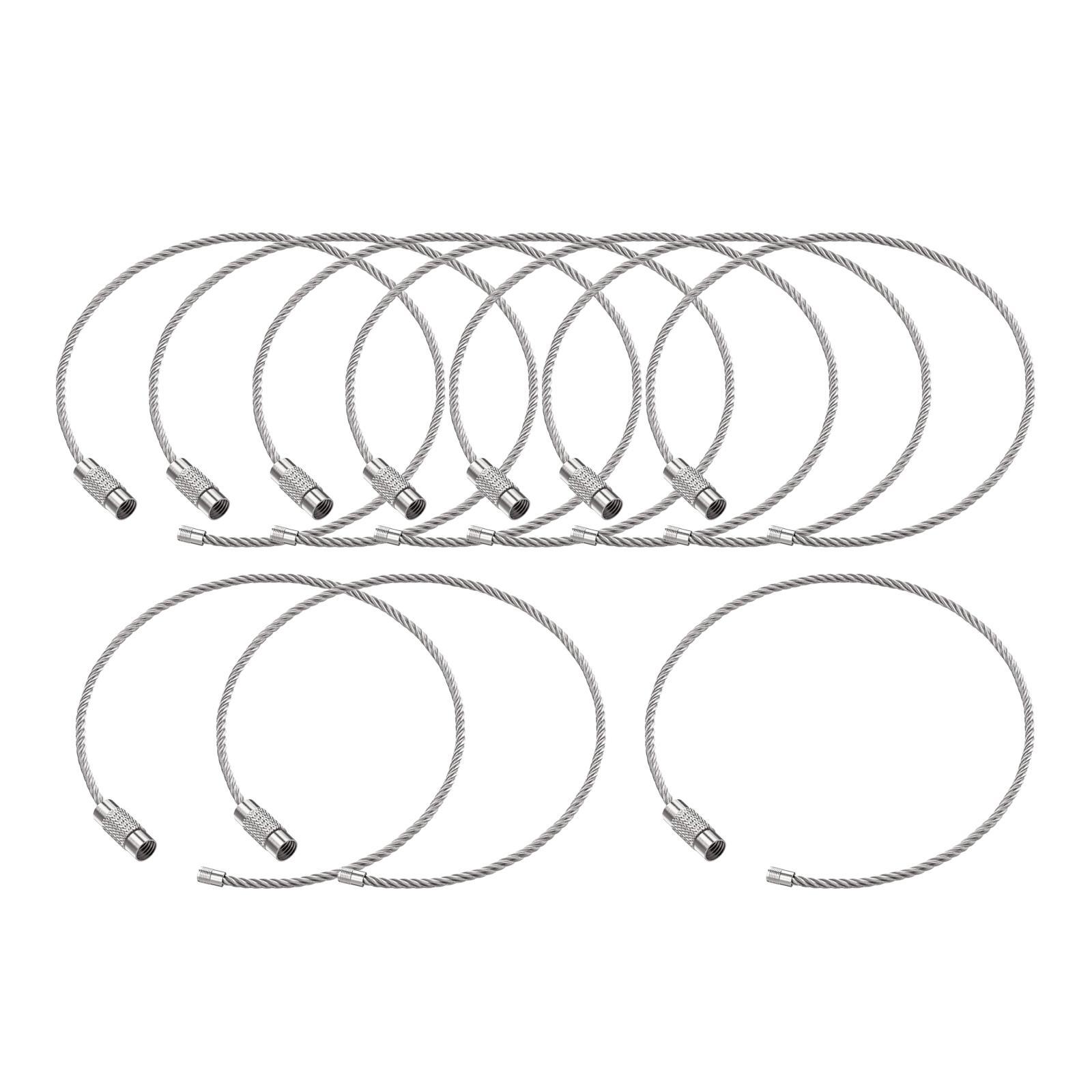Stainless Steel Wire Keychains Luggage Tags Loops for Hanging Luggage Tag