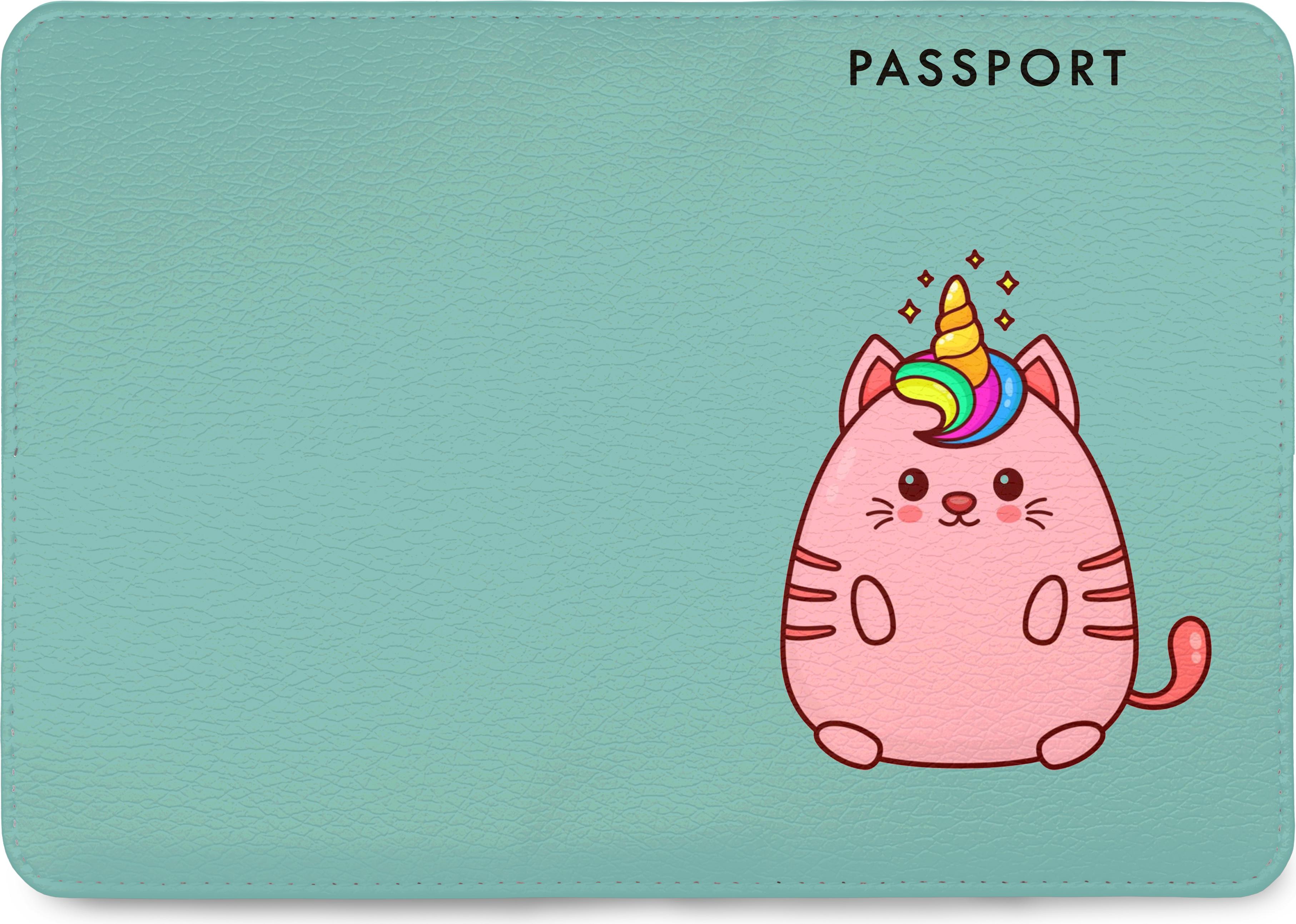 Bao Da Hộ Chiếu MÈO UNICORN - Ví Đựng Passport Du Lịch Cute - PPT115