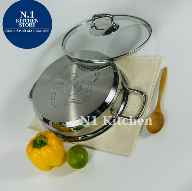 Nồi inox cao cấp Korkmaz Perla Thổ Nhĩ Kỳ ( 2.3 lít - 3 lít - 3,6 lít ) Bảo Hành 4 năm - A1833 - Hàng Chính Hãng