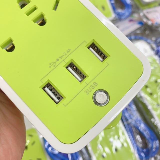 Ổ Cắm Điện Xanh 9 Cổng