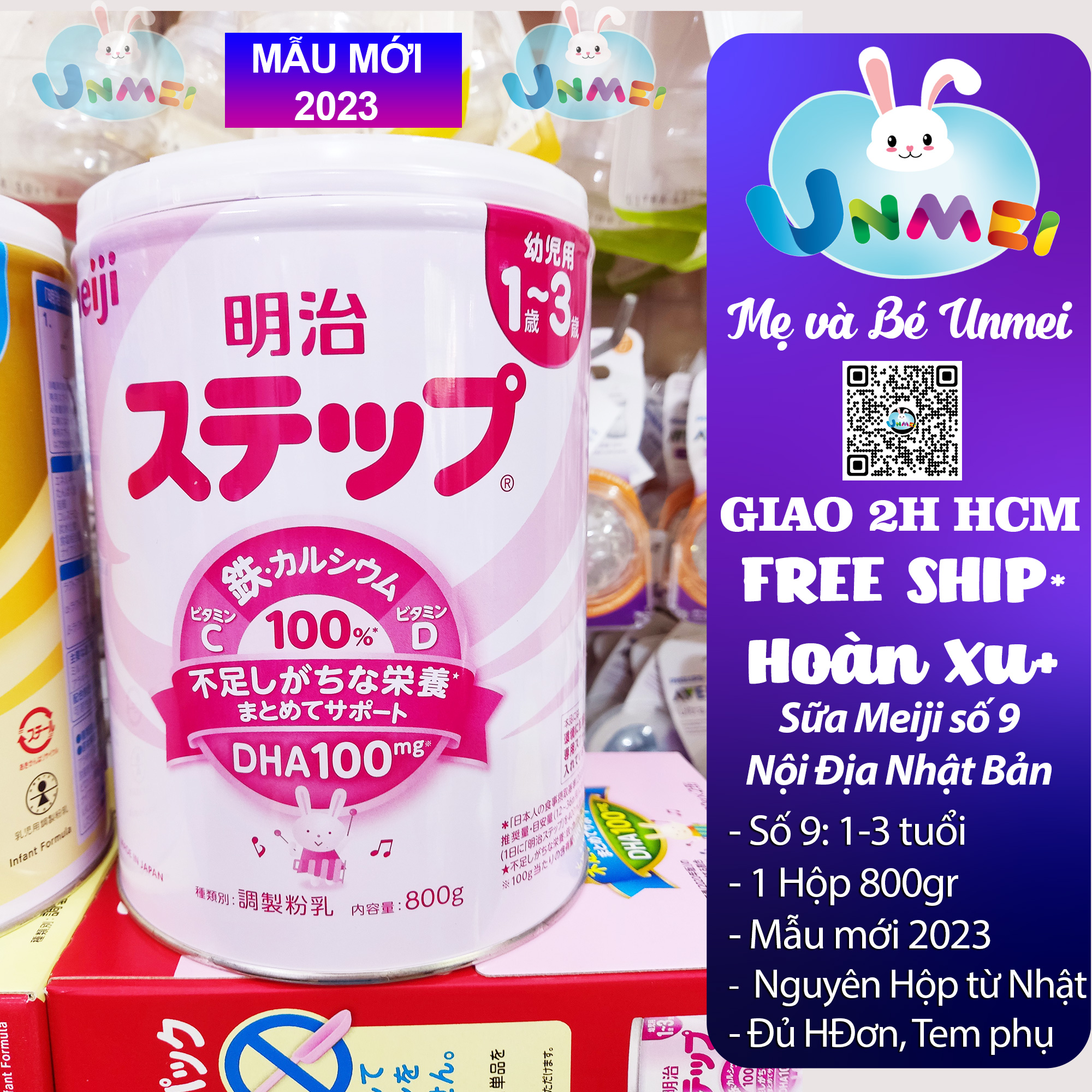 Sữa bột Meiji nội địa Nhật 800gr số 0/9