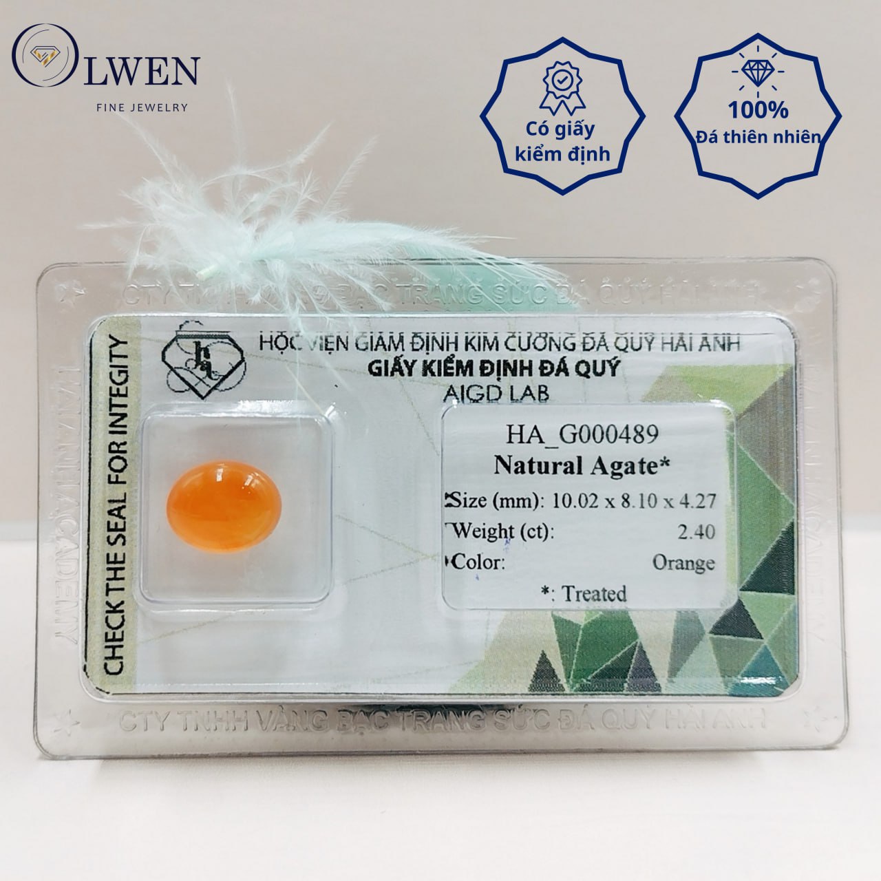 Viên đá Mã não thiên nhiên_HA-G000489
