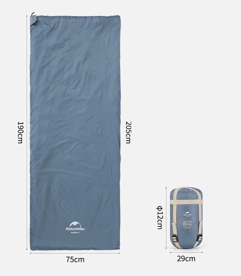 Túi ngủ gấp gọn LW180 NH21MSD09 2021 chịu nhiệt từ 8-15 độ thích hợp dùng văn phòng, du lịch dã ngoại, cắm trại (2021 new LW180 mini sleeping bag)