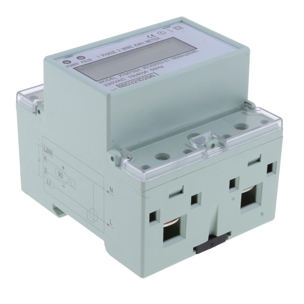 Xuất Khẩu Loại MÀN HÌNH LCD 35mm DIN Đường Sắt Tiêu Chuẩn Năng Lượng Điện Tử Đồng Hồ Thông Minh 50-60Hz