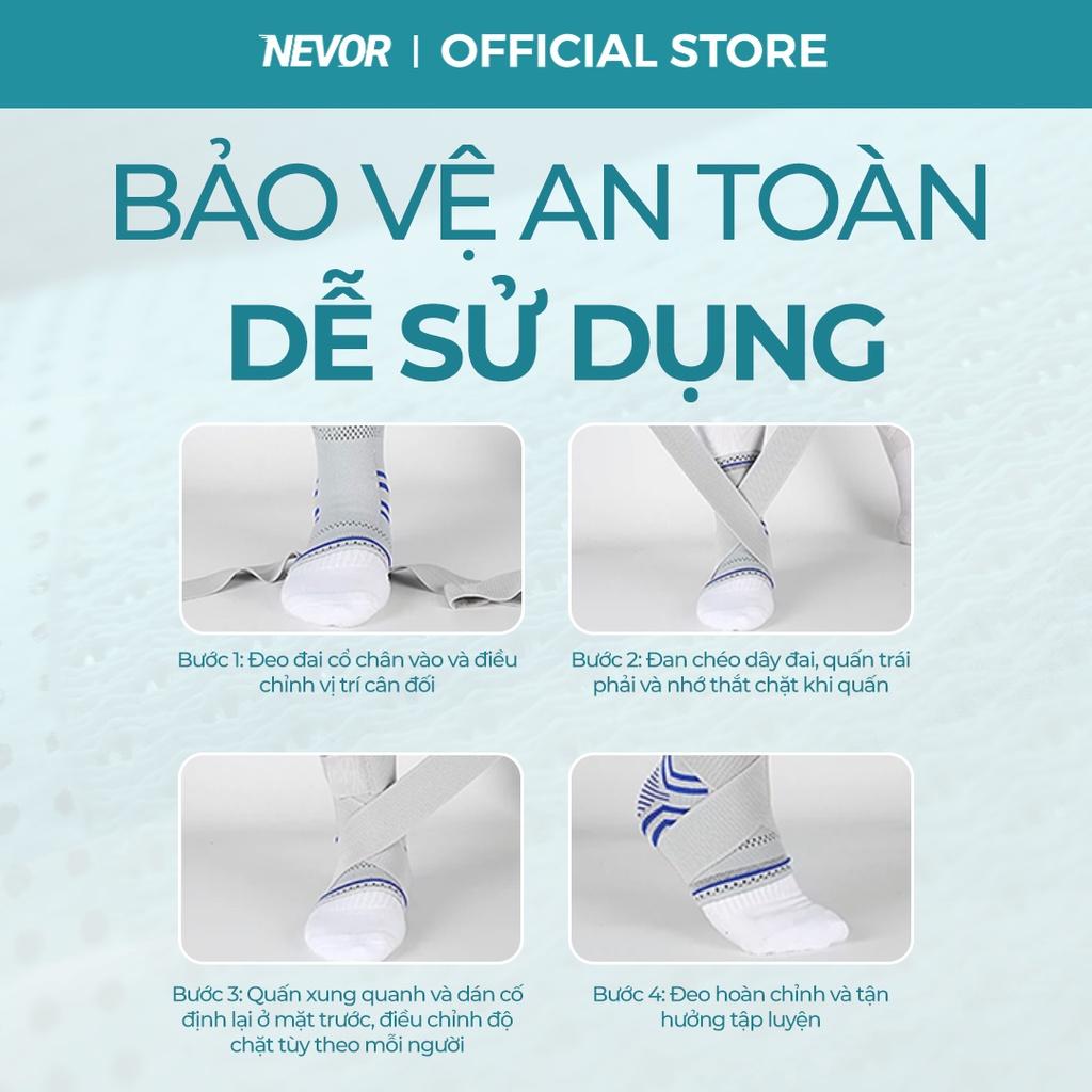 [1 chiếc] Băng quấn bảo vệ mắt cá, đai quấn cổ chân Nevor BQCC01 phòng tránh chấn thương mắt cá, giảm đau hiệu quả