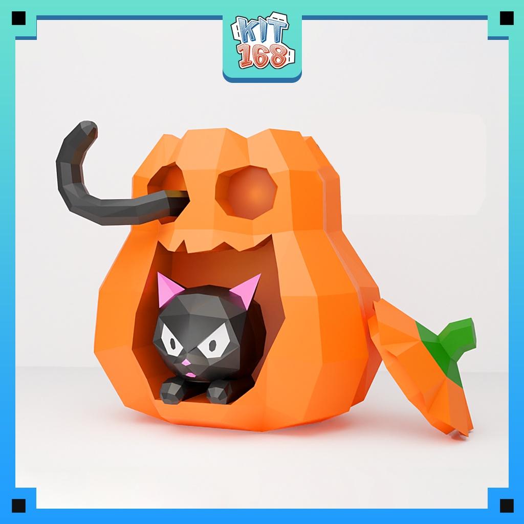 Mô hình giấy Lễ hội Halloween Mèo con và Bí ma
