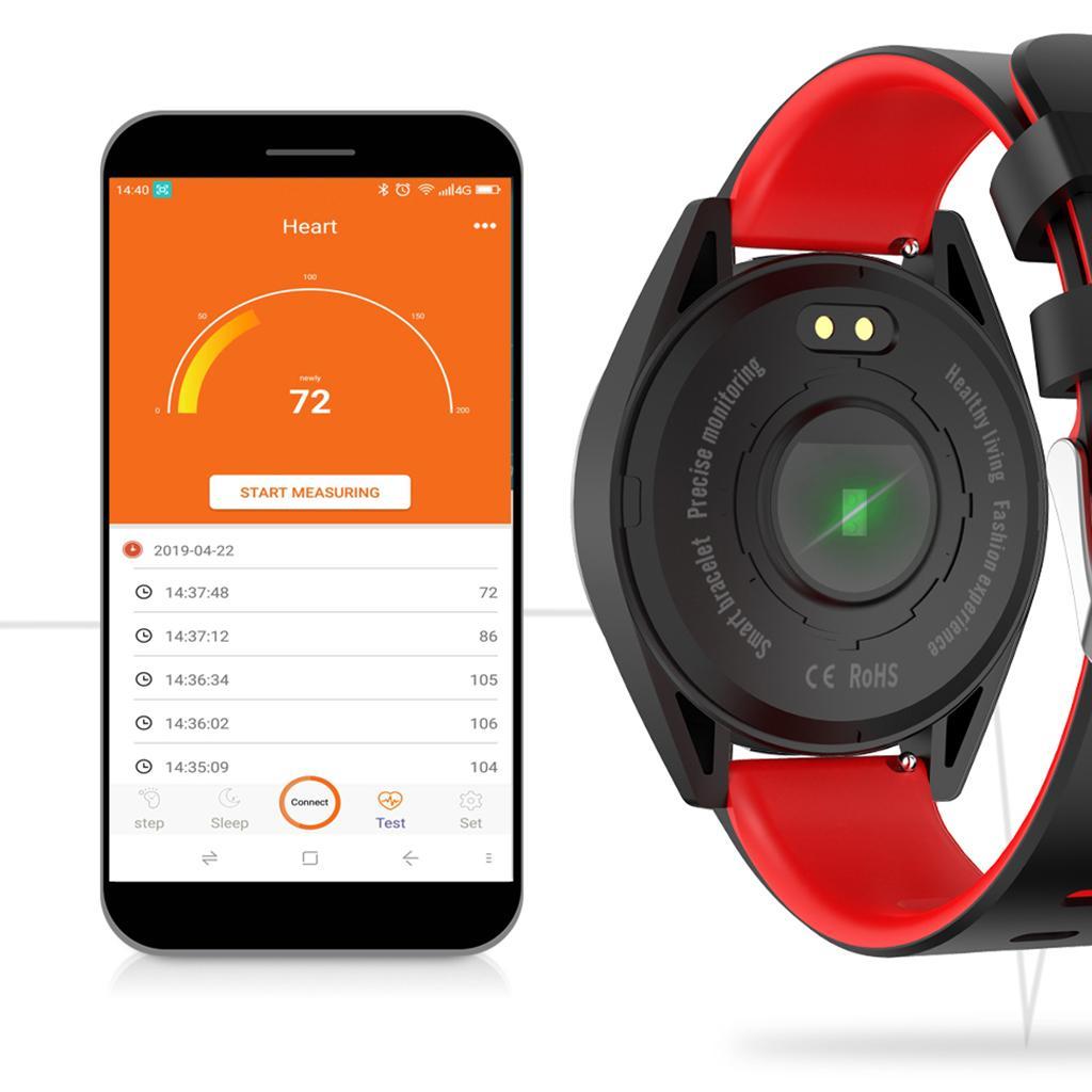G50 1.3" IP67 Heart Rate Blood Pressure Sleep Monitor Smartwatch Black