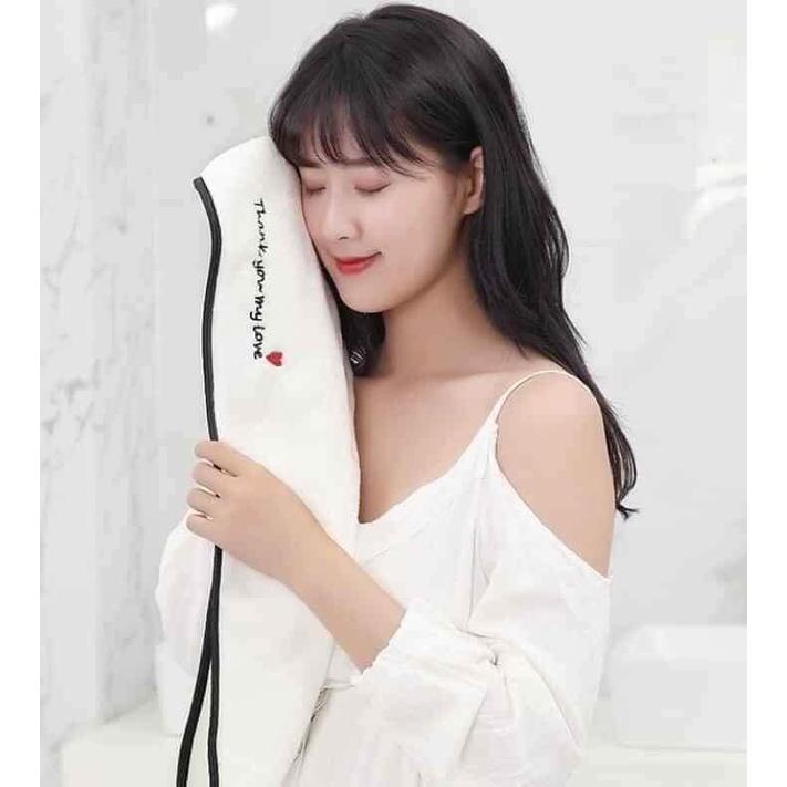 Khăn ủ tóc, khăn lau khô đầu thấm hút siêu đẹp dài 61cm