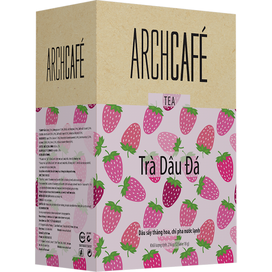 Hộp Trà Hòa Tan Archcafe Dâu Đá 12 gói x 18g