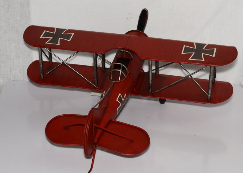 Mô hình máy bay cổ điển kim loại trưng bày/ Vintage Metal Airplane Handmade Decoration (1904E-7967)