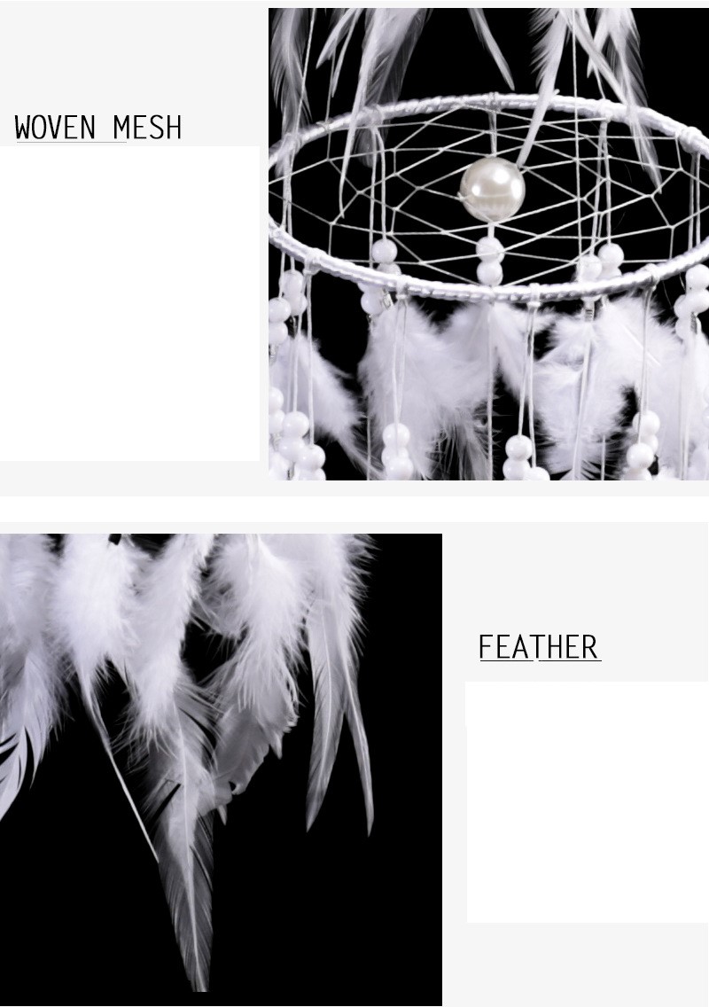 Dreamcatcher Bắt Giấc Mơ 2 Tầng Vòng Tròn Phối Lông Vũ Tua Rua