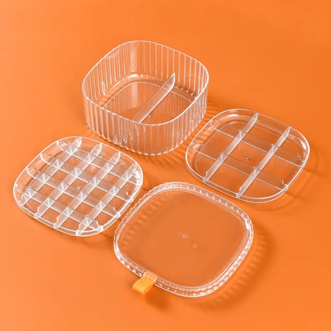 Hộp Đựng Trang Sức, Hộp Đựng Nhẫn, Bông Tai Nhiều Ngăn, Kt 15x15x7.5cm, BH 1 đổi 1