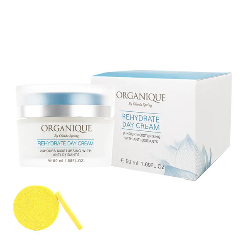 Kem Dưỡng Ẩm Ban Ngày Organique Rehydrate Day Cream (50ml) - Tặng Kèm Mút Rửa Mặt