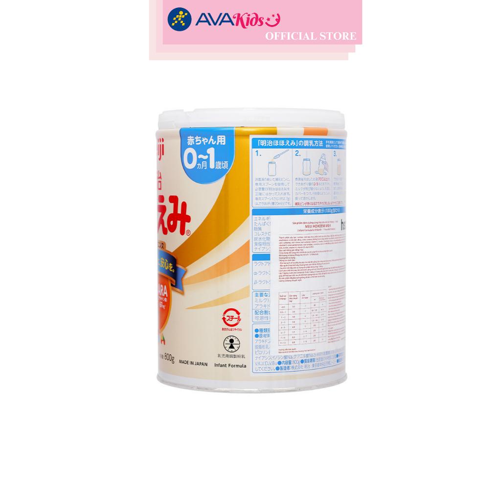 Sữa bột nội địa Nhật Meiji Hohoemi Milk 800g (0 - 12 tháng) - Hàng chính hãng