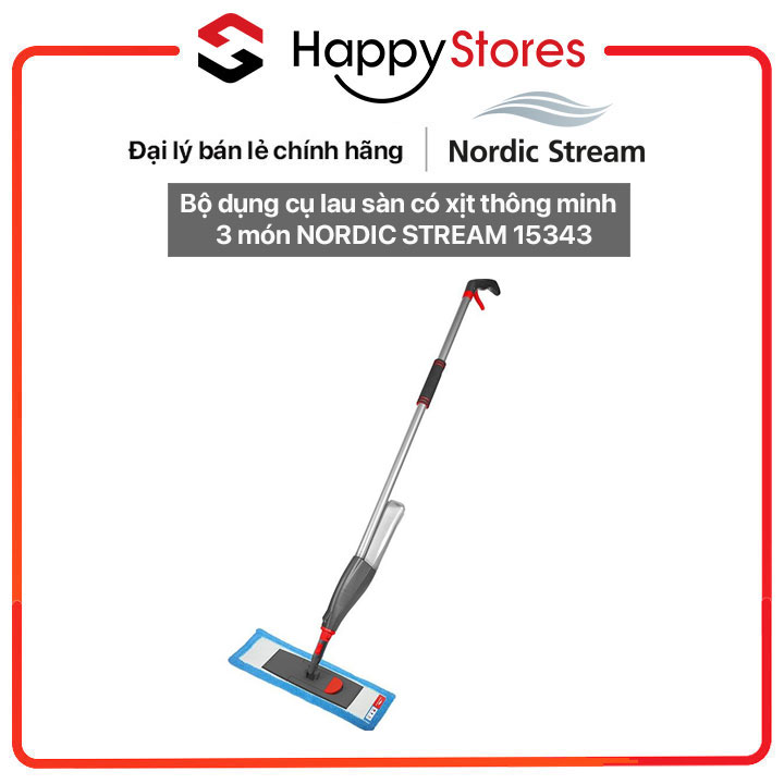 Bộ dụng cụ lau sàn có xịt thông minh - 3 món NORDIC STREAM 15343 - Hàng chính hãng