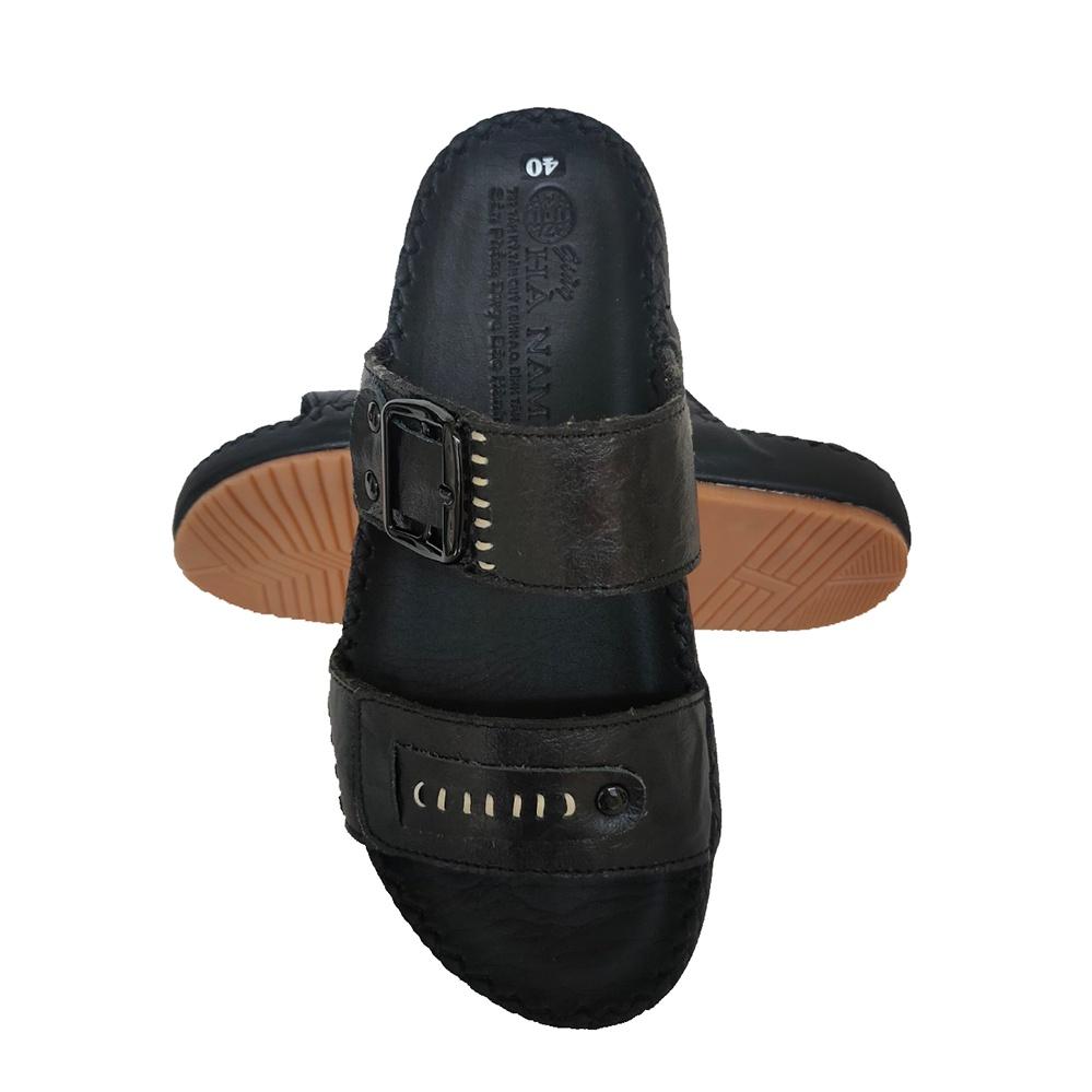 Dép Nam Quai Ngang HÀ NAM Da Bò Thật Cao Cấp DNA2169c