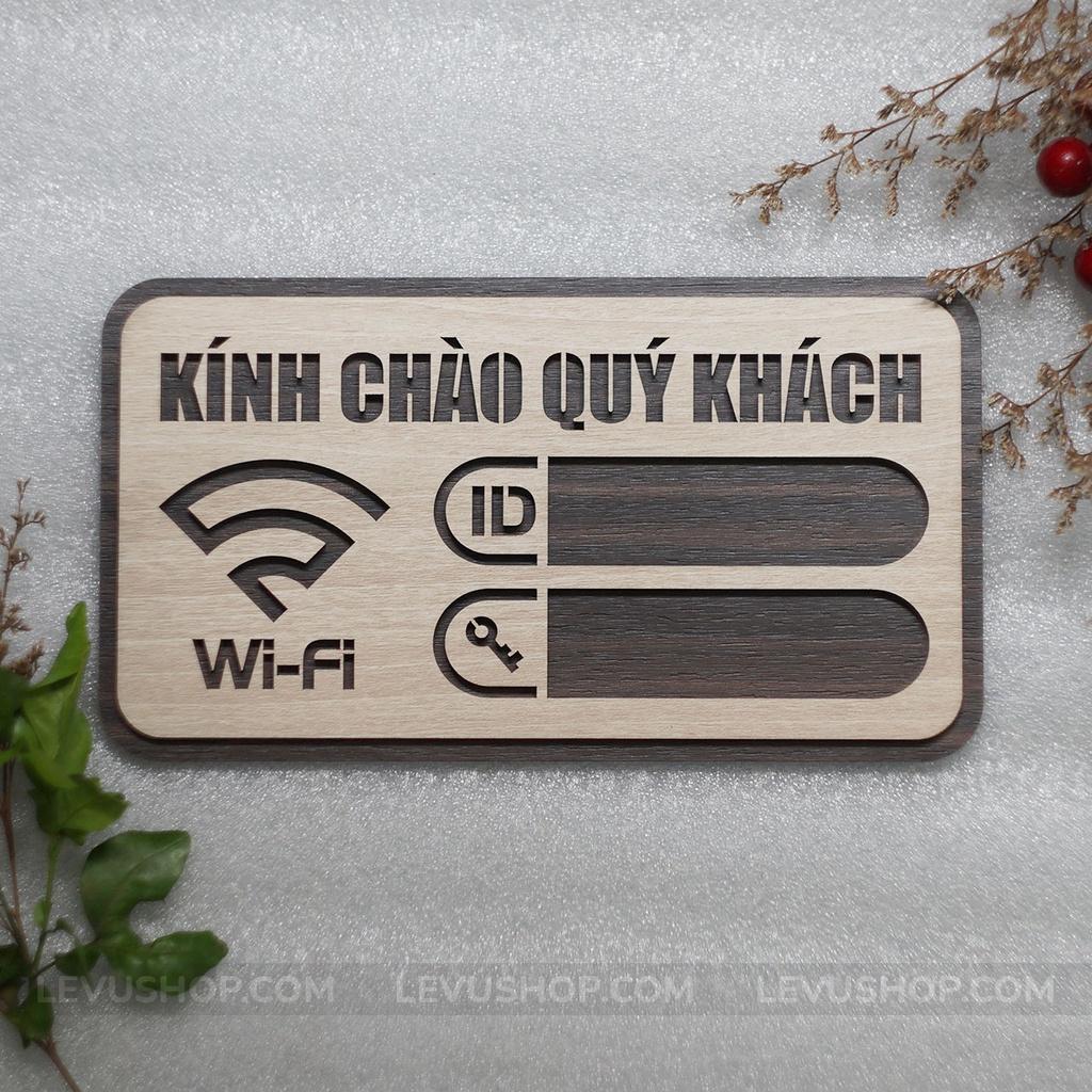 Bảng ghi thông tin wifi LEVU TW02 trang trí cho quán cà phê trà sữa hiện đại