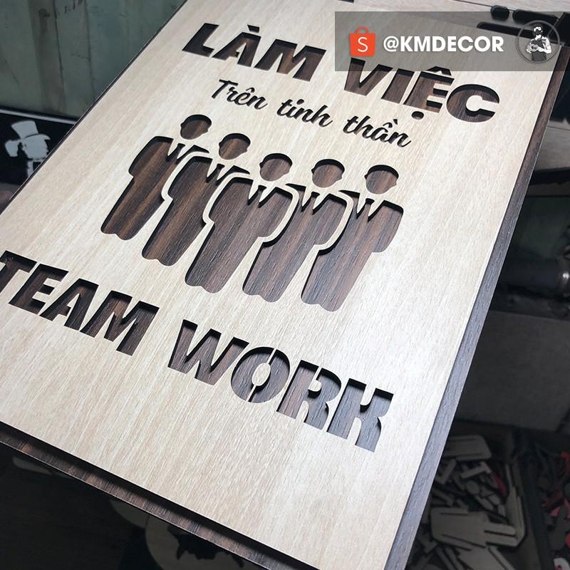 Tranh gỗ động lực TBIG - Làm việc trên tinh thần Team Work