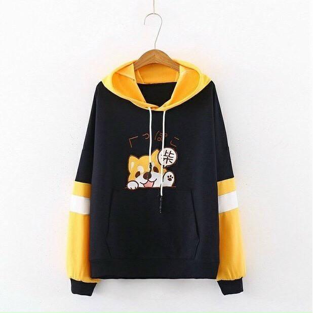 Nikafashion Áo Hoodie Nón Unisex Nam Nữ Chất Vải Nỉ Freesize 1 kích cỡ Form Dáng Rộng Dưới 65kg Mặc Đẹp S.H.I.B.A