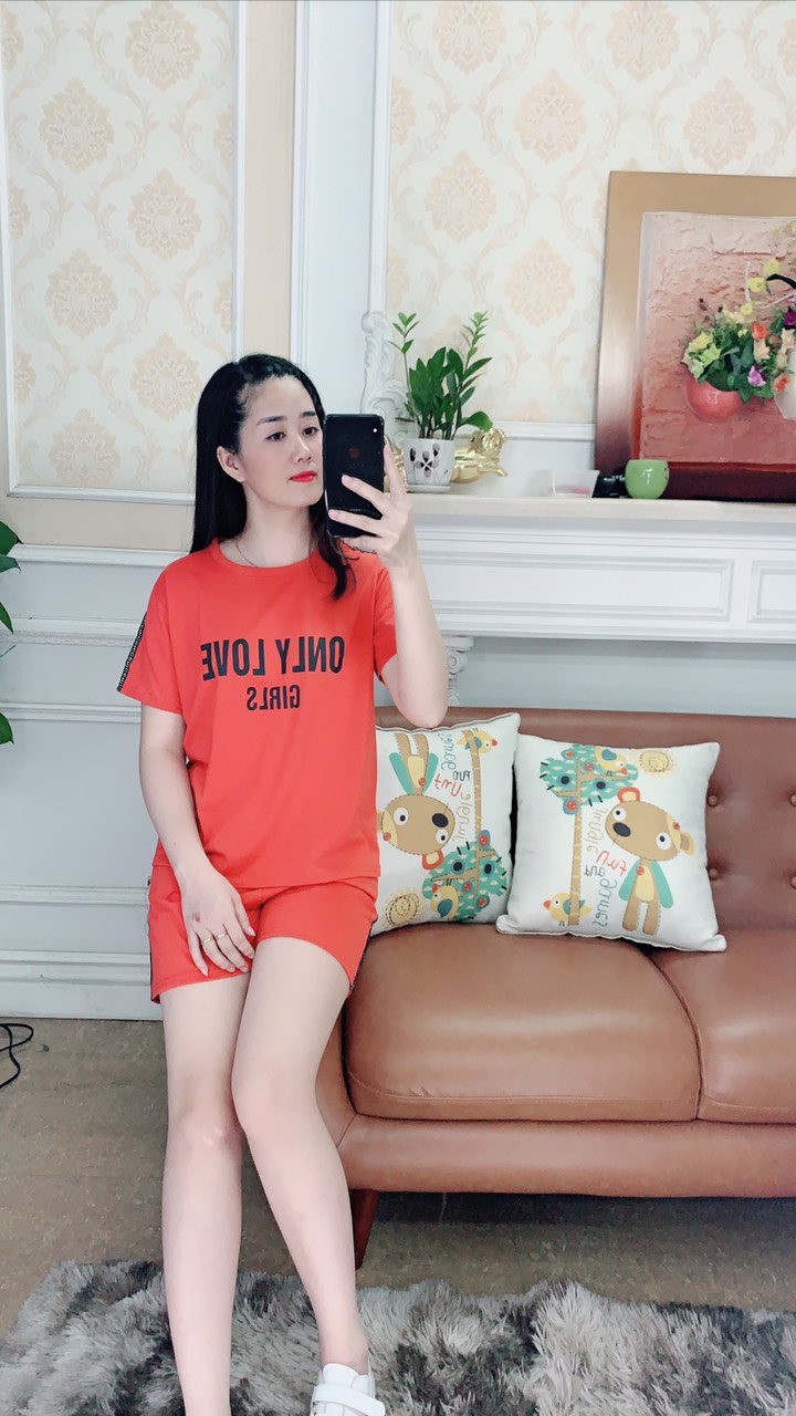 Bộ đồ mặc nhà chất cotton nhẹ nhàng,năng động