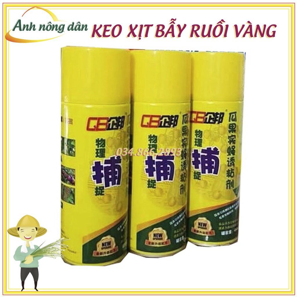 3 chai Keo Bẫy Ruồi Vàng Đục Quả - Chai Xịt 450ml