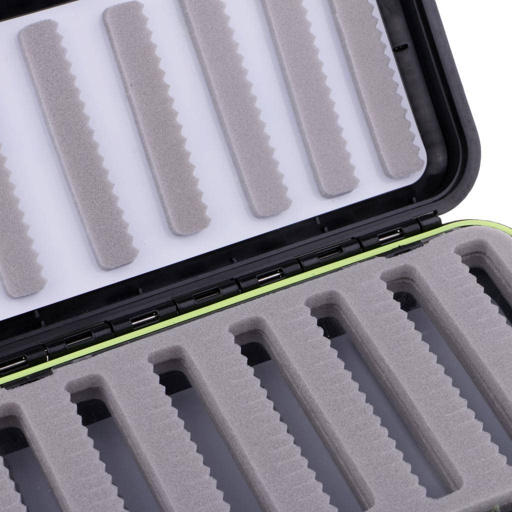 Waterproof Fly Box Fly Fishing Hook Jig Storage Case Slit Foam Waterproof S